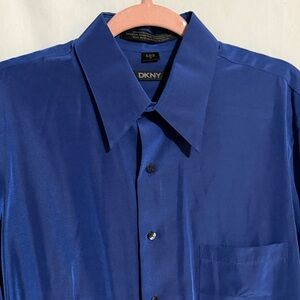 DKNY Men's Royal Blue Dress Shirt, Size 16 34/35, NWT, MAKE AN OFFER!!!